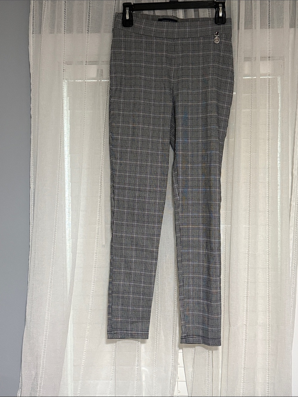Tommy Hilfiger Gray Plaid Men's Dress Pants - Slim Tailored